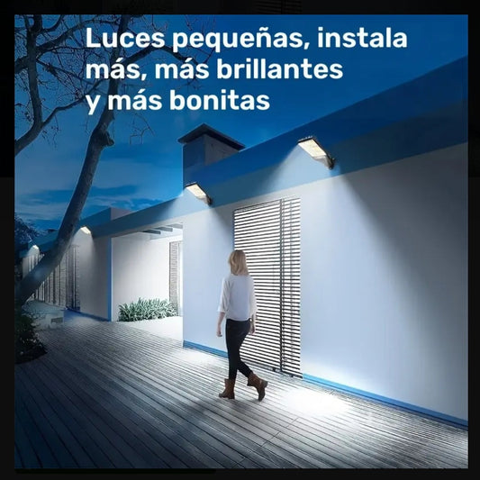 Mini luz solar LED con mando y sensor de movimiento